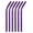 Purple, variant on 6Pack Reusable Metal Straws, 9.5" Stainless Steel Drinking Straw (0.5" Wide, Bent, Purple)