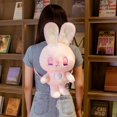 thumbnail image 2 of Kawaii Pink White Rabbit Plush Backpack Stuffed Animals Long Ear Girl School Bag Hug Toy For Children Birthday Xmas GiftPink50cm Deng Xun unisex, 2 of 2