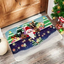Up to 65% off maho Merry Christmas Entrance Door Mat, Happy New Year Low Tradition Christmas Decor Welcome Doormat, Non-Slip Carpet Rugs Floor Mat C on Clearance