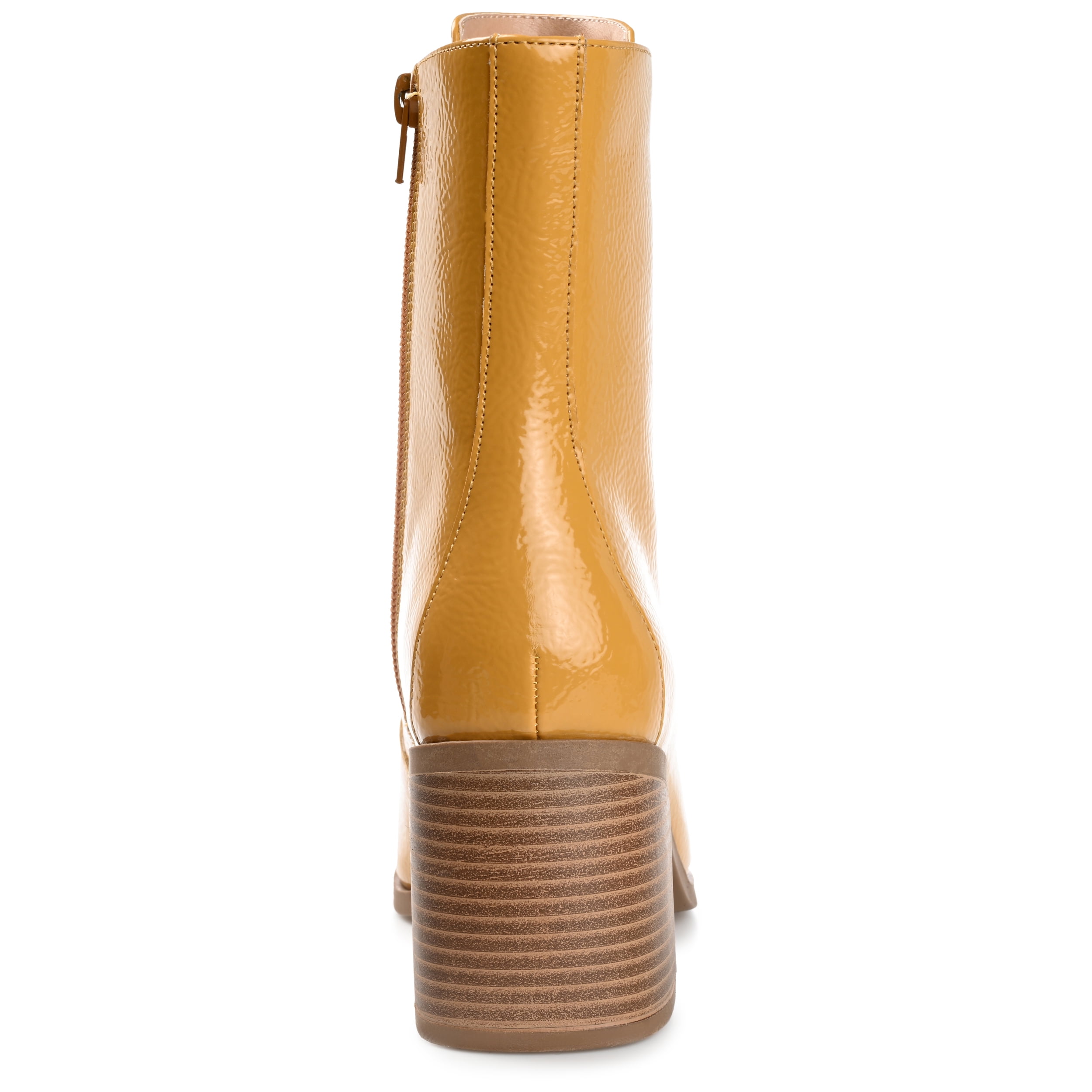 Journee Womens Covva Inside Zip Stacked Heel Booties, Widths Available