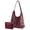 Red, variant on LAVA Hobo Bag Purses for Women, Soft Shoulder Bag Vegan Leather Tote Slouchy Handbag with Pouch (Black)