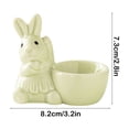 thumbnail image 4 of Fiudx Huevera de Pascua con Forma de Conejito, Decoración de Cerámica, Portahuevos Multifuncional, Ideal para La Mesa, Ambiente Festivo, Regalo Ideal de Pascua, Tamaño 8,2 X 7,3 Cm, 4 of 7