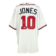 Chipper Jones Signed Atlanta Braves White Majestic Cool Base Baseball Jersey JSA