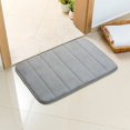 thumbnail image 1 of Jinsinto Bath Mat, Soft and Comfortable, Super Water Absorption, Non-Slip, Thick, Machine Washable, Easy to Dry, for Bathroom Rug (Gray, 80 x 50cm), 1 of 5