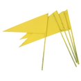 thumbnail image 5 of HOMEMAXS 5Pcs Triangular Iron Marking Flags for Marker Yellow 11.8X6.1in, 5 of 8