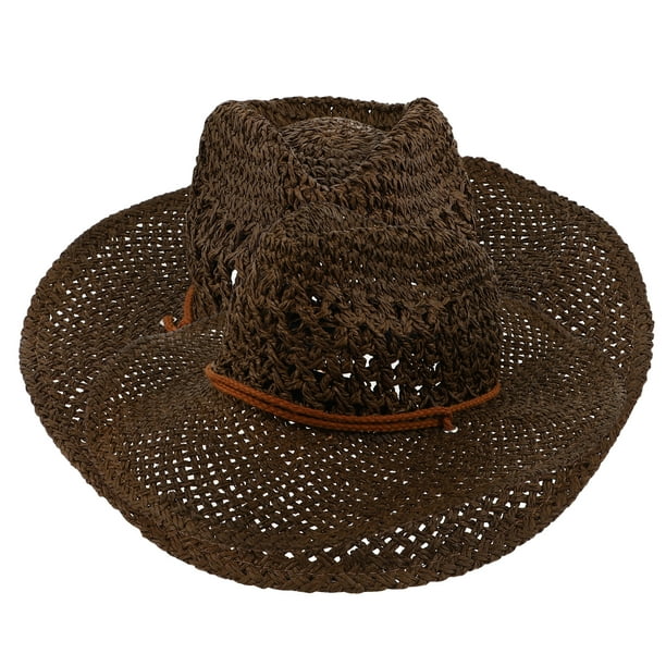 1pc playa sombrero occidental estilo sol sombrero vaquero sombrero de paja sombrero de protección sol