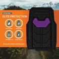 thumbnail image 5 of FH Group Universal Fit Bold Geometric Car Floor Mats with Trimmable Design  - Purple Full Set, 5 of 8