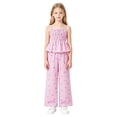 thumbnail image 2 of Kiijoy Girls Ruffle Camisole Top Wide Leg Pants Outfits Summer Clothes Sets, Sizes 5-14, 2 of 7