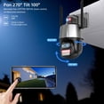 thumbnail image 3 of Cámara IP PTZ de 8MP y 4K para exteriores, videocámara de videovigilancia CCTV con lente Dual, Zoom 8X, Audio, WiFi, detección de movimiento, alarma de luz policial, 3 of 3