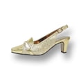 thumbnail image 3 of FLORAL Elena Women's Wide Width Rhinestone Jewel Buckle Closed Toe Slingback GOLD 7, 3 of 6
