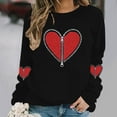 thumbnail image 4 of Qepwscx Long Sleeve Shirts For Women Valentine'S Day Crew Neck Sweatshirts Love Heart Printed Casual Blouse Tops Going Out Tops For Women Pullover Sweatshirts Graphic Tshirts Tee Tops, 4 of 6