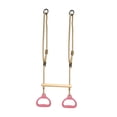 thumbnail image 3 of Barra de trapecio con anillos colgantes para entrenamiento de fuerza, uso en interiores y exteriores Rosa, 3 of 8