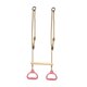 thumbnail image 2 of Juego de columpios de trapecio para niños y adultos, equipo de juegos con anillos de gimnasio Rosa, 2 of 9