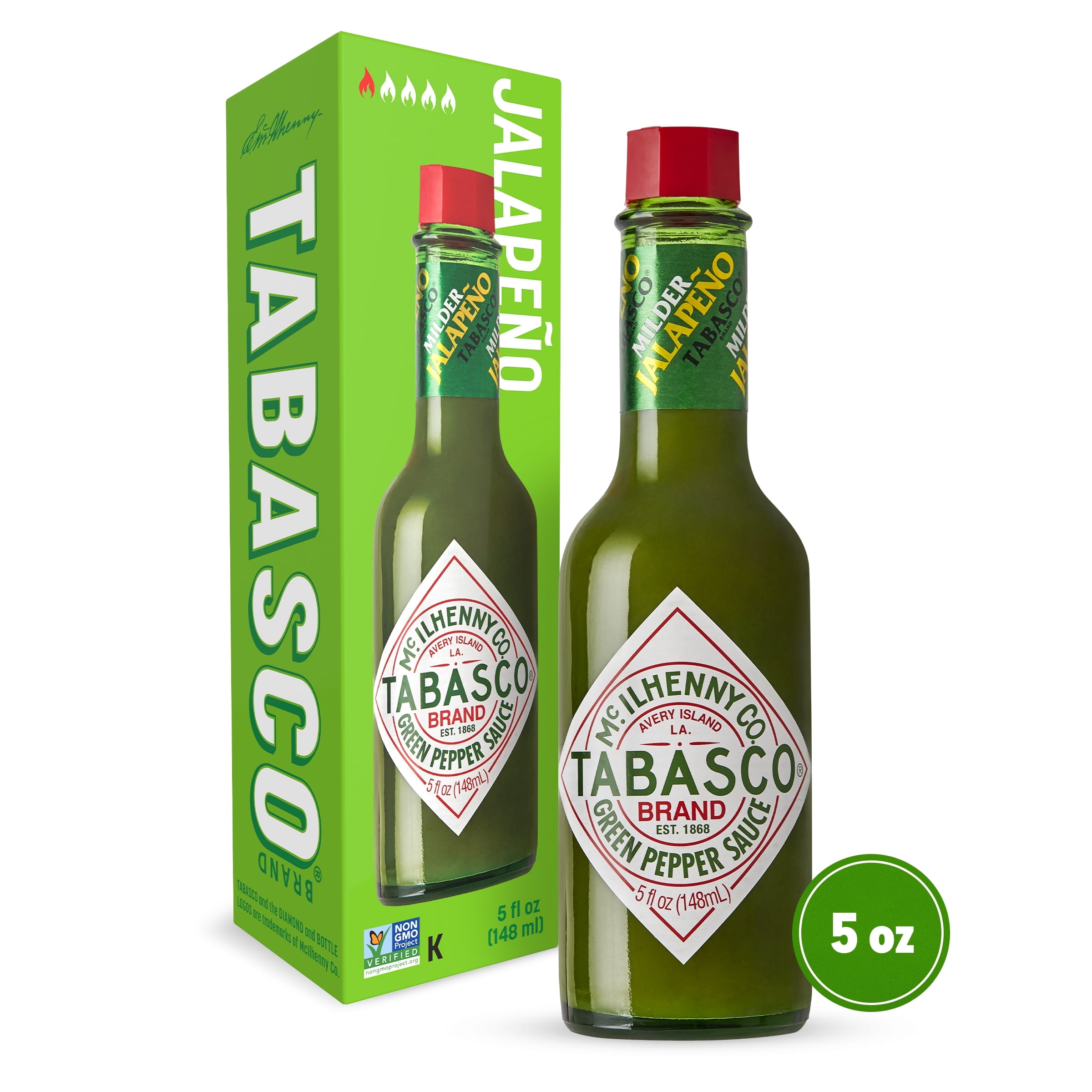 Tabasco Green Pepper Sauce, 5 oz (Pack of 12) - Walmart.com