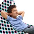 thumbnail image 1 of Geometrical Lounger Chair Bag, Colorful Weathered Repeated Plenitude Polka Spots Dots Nested Circles Art, High Capacity Storage with Handle Container, Lounger Size, Multicolor, by Ambesonne, 1 of 5
