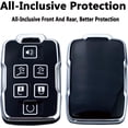 thumbnail image 3 of Key Fob Cover Compatible with Chevrolet Silverado 1500 2500HD 3500HD Tahoe Suburban Colorado Canyon GMC Sierra Yukon Keychain Case Holder Protector,Black, 3 of 7