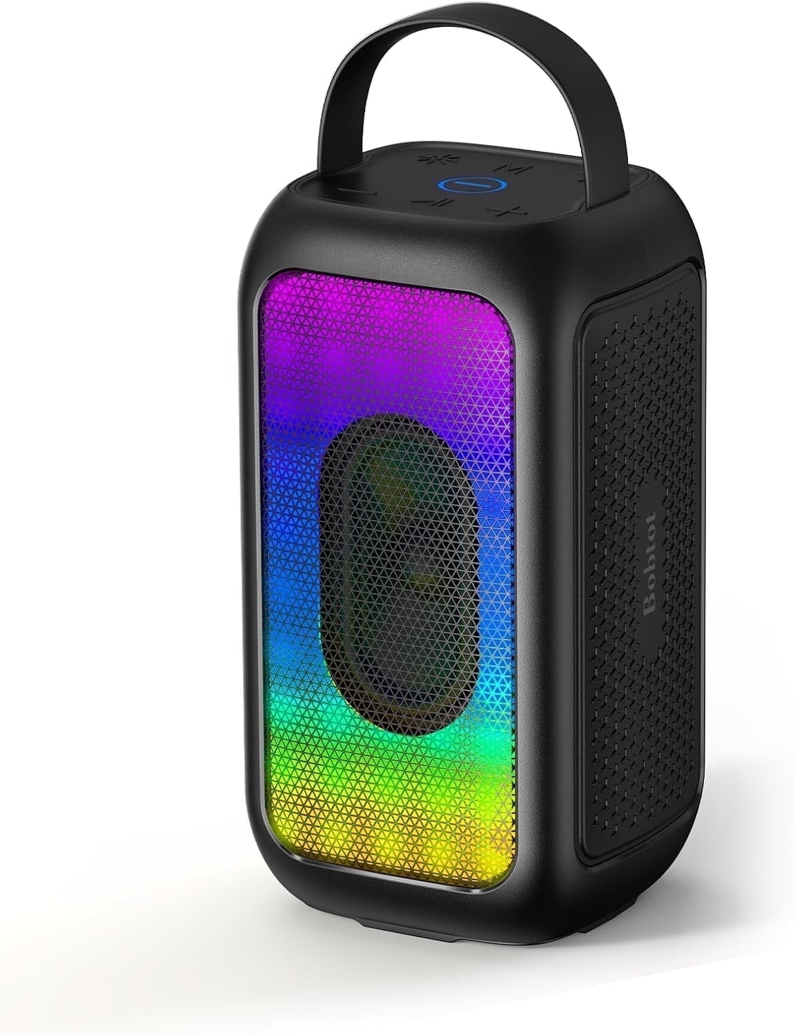 Karaoke Machine for Kids Portable Bluetooth Speaker with Wireless Microphones 5 Magic Voice Home Party Karaoke Speaker with Colorful RGB Lights Gifts for Girls Boys Black