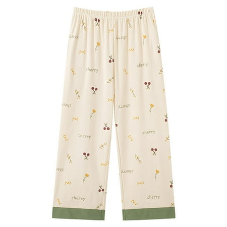

PMUYBHF womens cargo pants baggy Womens Pajama Pants Cropped Pants Summer Casual And Can Be Worn Loose Oversized Pants Casual Pants 4-Jul women cargo pants with pockets high waisted