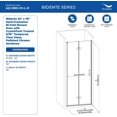 thumbnail image 2 of Bidente 32'' x 76'' Semi-Frameless Bi-Fold Shower Door with CrystalTech Treated 5/16'' Tempered, Clear Glass, Polished Chrome Hardware, SKU: AQ-1280-CH-L-R, 2 of 4
