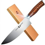 TUO Chef Knife- Kitchen Chef?s Knife - High Carbon German Stainless Steel Cutlery - Rust Resistant - Pakkawood Handle - Luxurious Gift Box Included - 8? - Fiery Phoenix Series