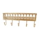 thumbnail image 2 of Llavero para pared con bandeja y 5 ganchos de metal vintage multiusos resistente dorado, 2 of 6