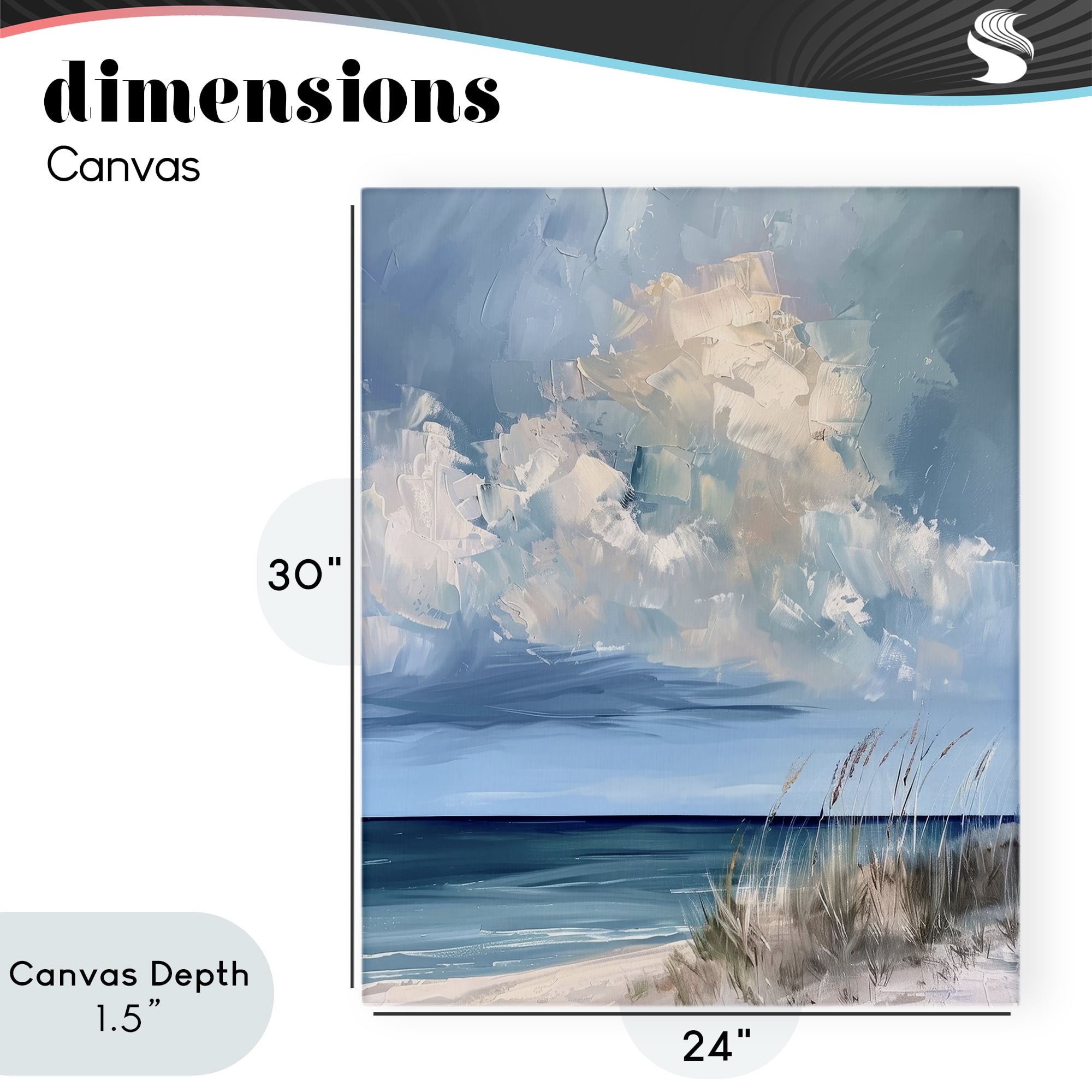 Stupell Industries A Storm Is Coming on Beach Canvas Wall Art, design by Petal Prints Design