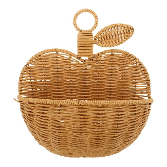 Hanging Fruit Basket Hand Woven Rattan Basket Decorative Hanging Storage Basket