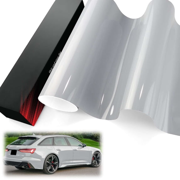 PET Liner Vinyl Super Gloss Brooklyn Gray Automotive Wrap Car Vehicle Bubble Free Air Release