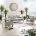 thumbnail image 2 of Afuera Living 3-Piece Transitional Wicker / Rattan Patio Sofa Set in Gray/Acorn, 2 of 20