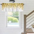 thumbnail image 4 of Kitchen Valances for Window, Rural Eucalyptus Leaves Botanical Light Filtering Rod Pocket Valance Curtain, Spring Green Yellow Plant on White &nbsp;Short Curtains Window Topper for Bedroom 42x18in, 4 of 9