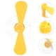 thumbnail image 4 of 10 piezas de decoración creativa para casco de motocicleta con ventosa de libélula (color amarillo), 4 of 8