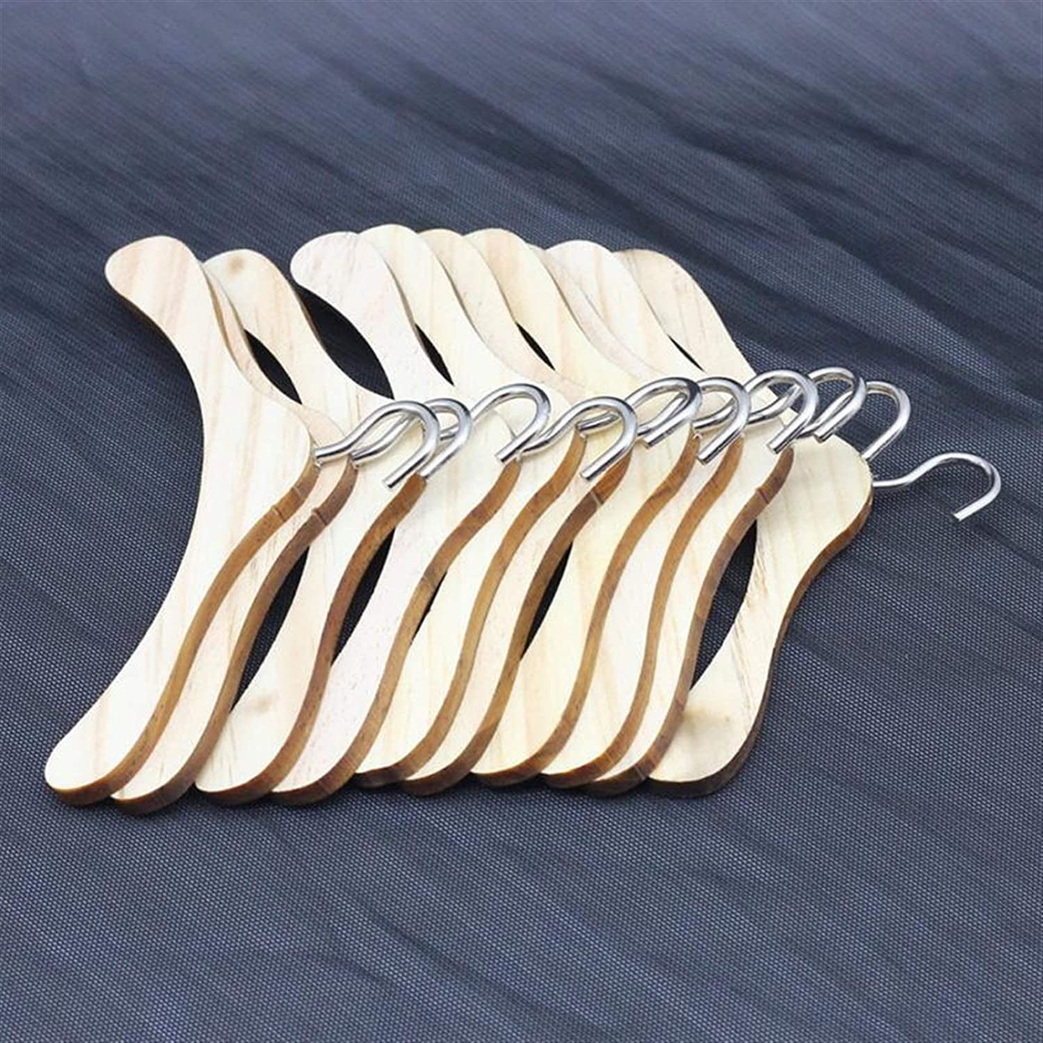 Wooden Mini Doll Clothes Hanger Storage Rack Durable Environmental