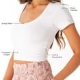 thumbnail image 3 of Pearl Cropped Yin Scoop Neck Top, 3 of 9