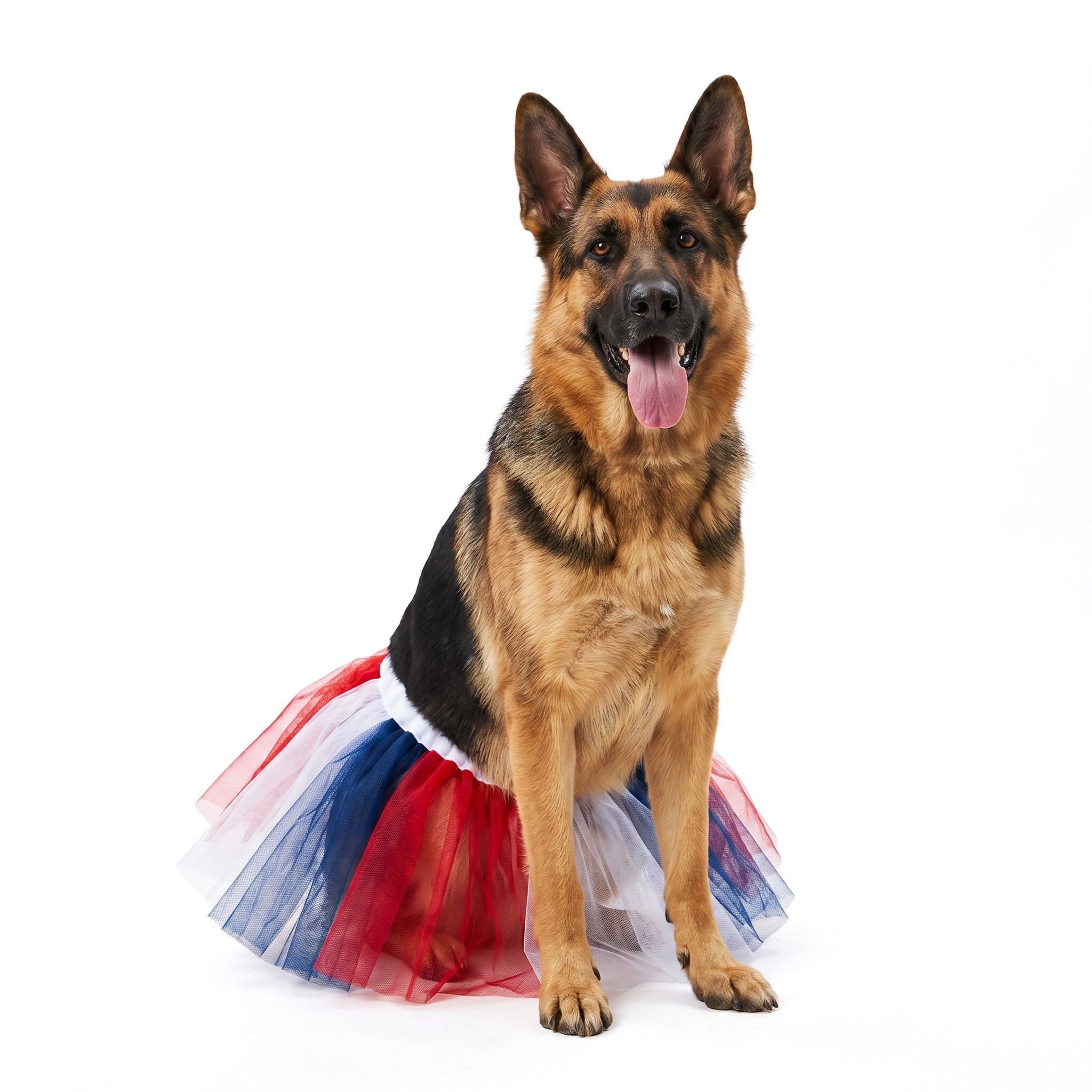 Vibrant Life Fourth of July Medium/Large Dog Tutu, Red, White, and Blue