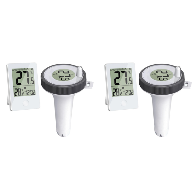 2X Swimming Pool Thermometer Floating Easy Read, Digital Pool Thermometer for Swimming Pools,Small Ponds,Aquariums