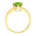 thumbnail image 3 of 1.5 ct Pear Cut Natural Peridot Solitaire 18K Yellow Gold Womens Engagement Ring, 3 of 4