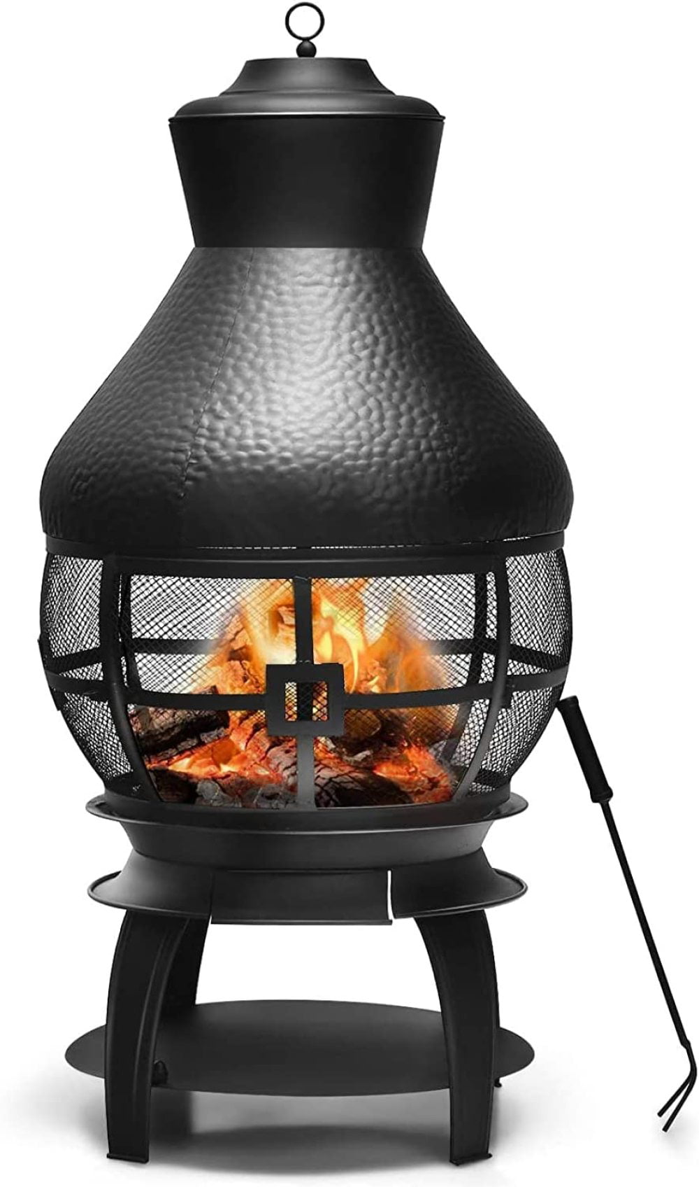 Blooma Chiminea Fire Pit Cover Large Tall Garden Log Burner Chimenea BBQ Stove Oven 