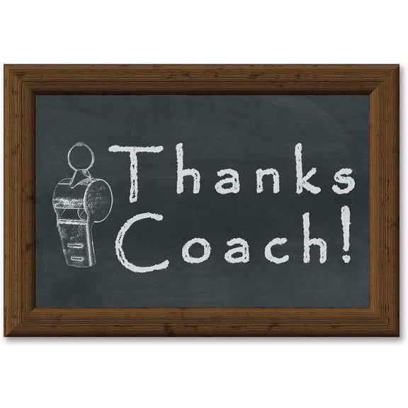 Jumbo Extra-Large Thanks Coach Greeting Card - Thank You - Blank on the Inside - With Envelope 11.75"x9" - Single