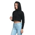 thumbnail image 3 of G-Style USA Women's Long Sleeved Crop Top Hoodie LH13118 - Black - 2X-Large, 3 of 8