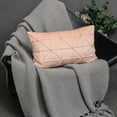 thumbnail image 2 of JWH Soft Velvet Throw Pillow Cover Decorative Geometric Accent Pillow Case in Rectangle Shape Bed Couch Bedroom 14x24inch Peach Pink, 2 of 9