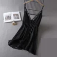 thumbnail image 5 of Camisón de encaje para mujer, ropa de dormir Sexy con tirantes, lencería de satén sedoso, ropa de dormir para el hogar, Verano, 5 of 5