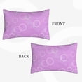 thumbnail image 4 of YFYANG Super Soft Rectangular Plush Cushion Cover (Without Pillow Insert), Dreamy Purple Bubble Comfort and Non-Pilling Hidden Zip Bedroom Sofa Pillowcases, 14"x20", 4 of 9