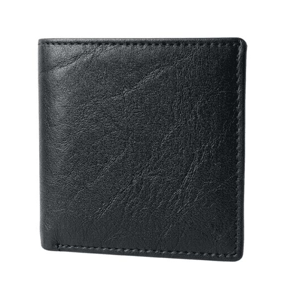 Men's Genuine Leather Wallet | Slim Bi-Fold Wallet with Multiple Card Slots & Cash Compartment | Durable Everyday Wallet for Men| W28-Black