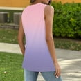 thumbnail image 6 of ZQGJB Womens Ombre Tank Tops Eyelet Loose Casual Tie Dye Gradient Color Summer Lace Tops Loose Fit Crew Neck Basic Sleeveless Shirts Trendy 2025 Pink M, 6 of 6