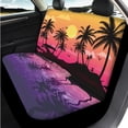 thumbnail image 3 of Binienty Tropical Palm Tree Car Seat Covers Front And Rear with Auto Steering Wheel Cover Armrest Cushion Pad Headrest Covers Seat Belt Pads Automotive Interior Accessories Set 14 Pack, 3 of 7