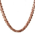 thumbnail image 3 of QQTDFG 5/6/8mm Cut Byzantine Chain Stainless Steel Necklace or Bracelet for Women Men-Rose Gold-6mm-32inch or 81cm, 3 of 6