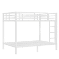 thumbnail image 5 of Tcbosik Bunk Bed Full Over Full Size, Heavy Duty Metal Bed Frame with Ladder and Guardrail, No Box Spring Needed, Off White, 5 of 9