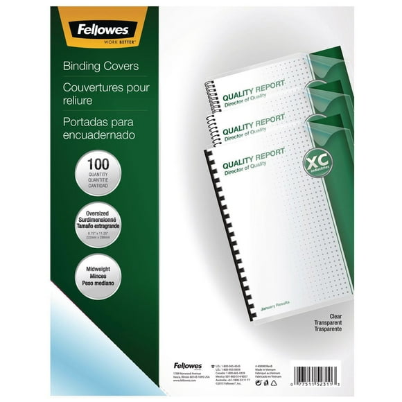 Transparent PVC Covers - Oversize, 100 Pack