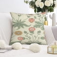 thumbnail image 3 of Pack of 2 Rustic Cotton Linen Vintage Flowers Pillow Covers – 20x20 Inch Decorative Square Cushion Covers, Perfect for Sofa, Couch Decoration, 3 of 7