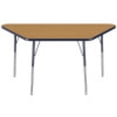 thumbnail image 3 of ECR4Kids 30in x 60in Trapezoid Everyday T-Mold Adjustable Activity Table Oak/Navy - Standard Swivel, 3 of 4